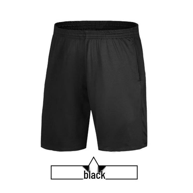 Men s Quick-Dry Mid-Length Running & Basketball Shorts L чёрный