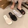 Cool Slippers Women's Outer Wear Breathable New Model 2025 Fashion Beach Versatile Niche Hollow Summer One-word Drag Flat Bottom