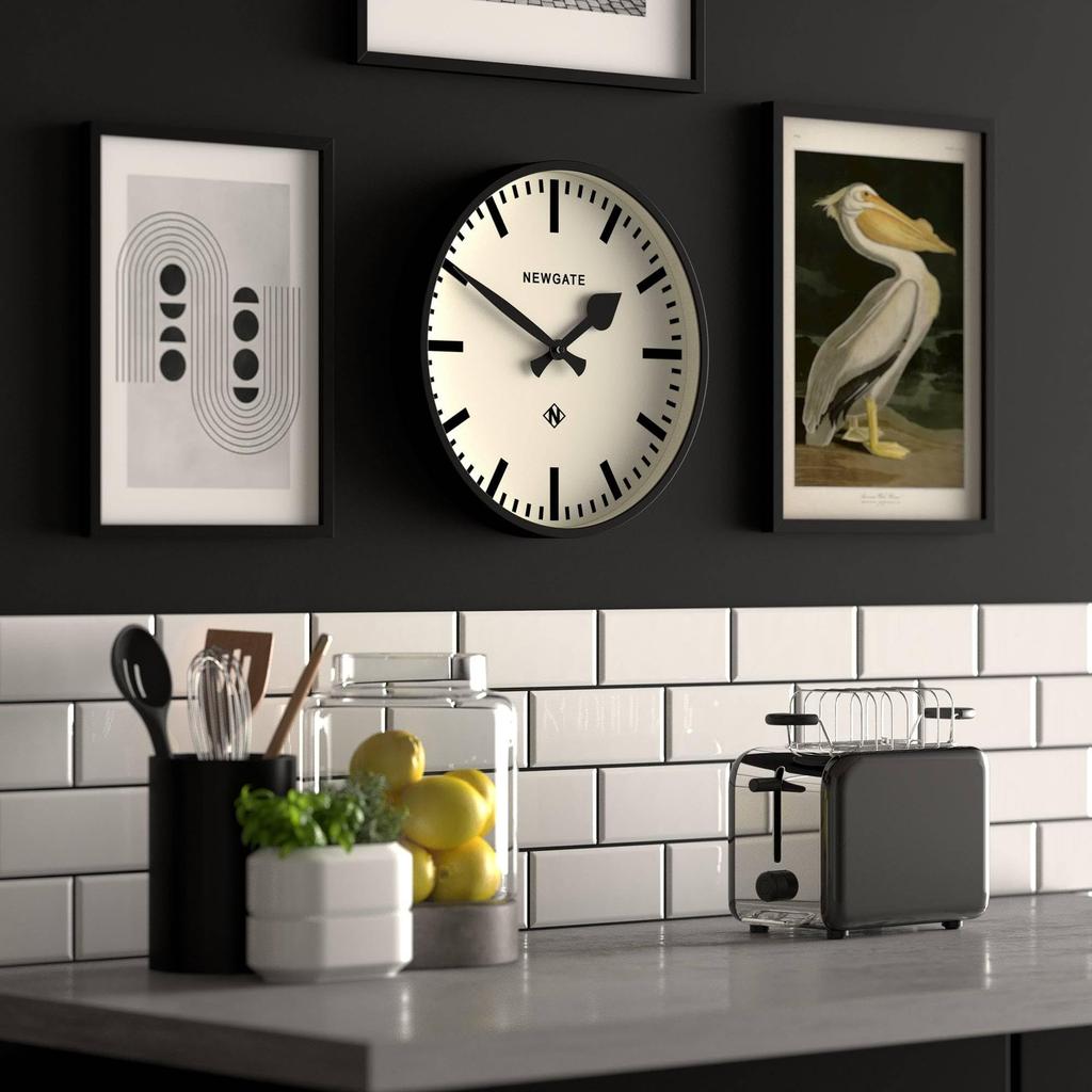 NEW GATE Wall Clock Number Three Railway NUMTHR390K BLACK [Used]