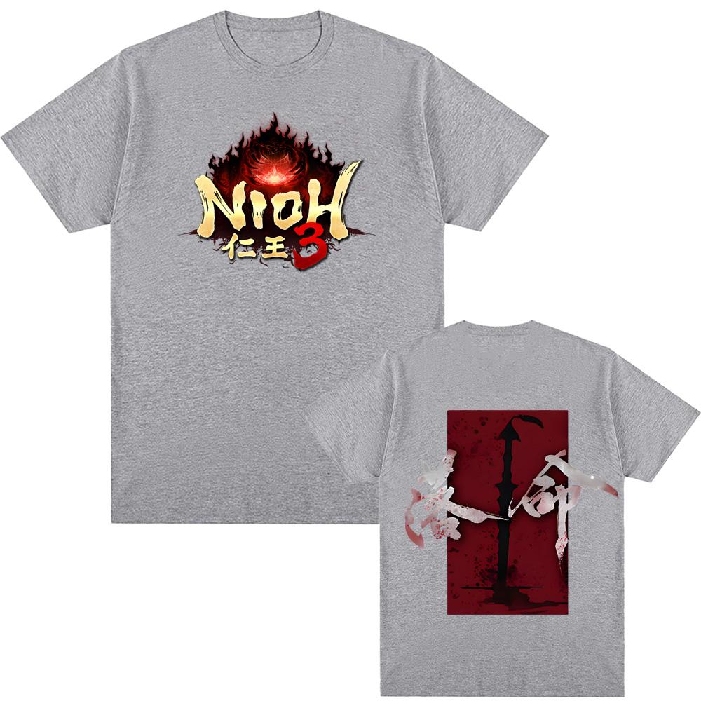 Nioh 3 TShirt 2026NEW Action roleplaying game TEE 100Cotton High Quality GAME Graphic Printing Teeshirt Vintage Short Sleeve