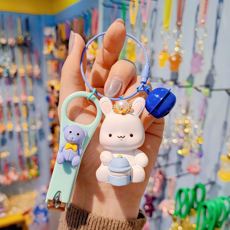 Cute Cartoon Animal Keychain Resin Pendant For Gift Festival Celebration