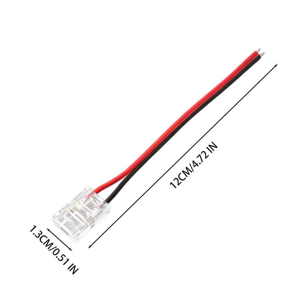 1/50pcs LED Strip Connector 8/10mm 2P SMD/COB LED Strips Terminals To Wire Connection Solderless Extension for Strip Lights