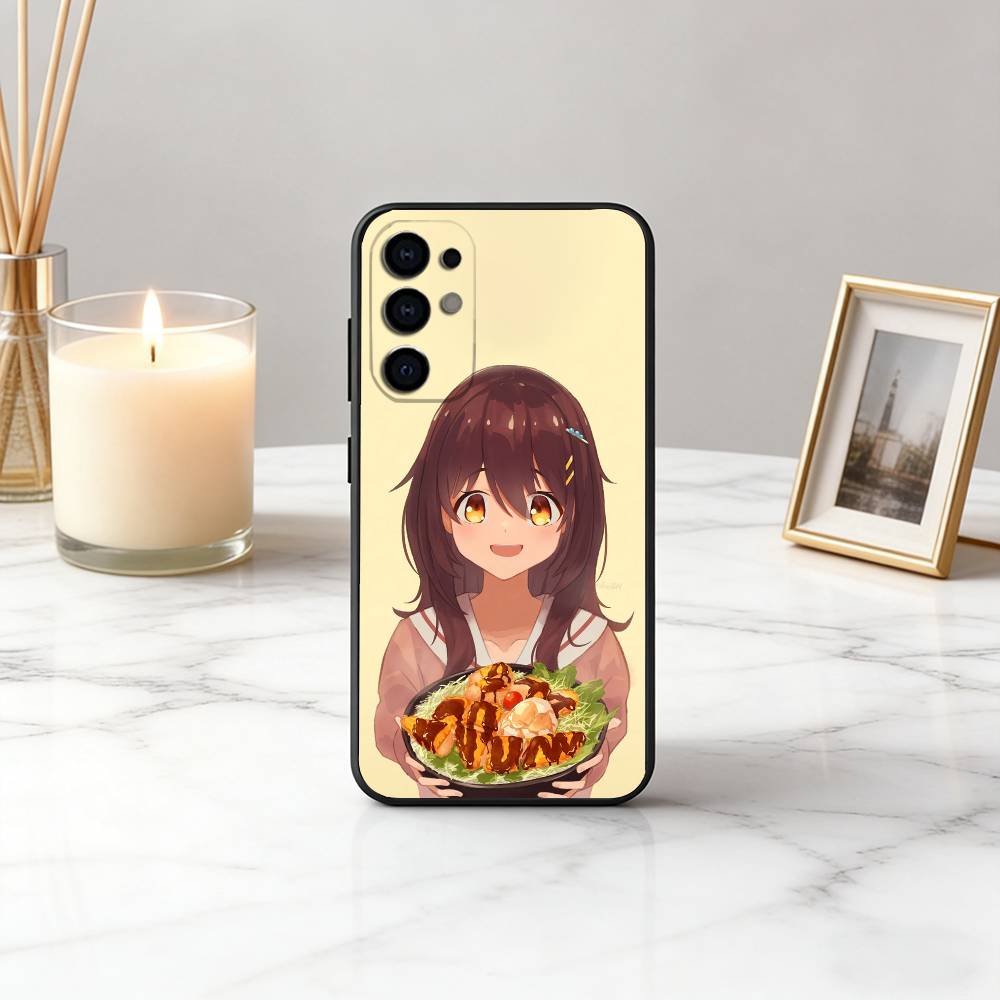 Food for the Soul M-Mako K-Kawai Phone Case Black Silicone Soft For Samsung S25,S24,S21,S22,S23,S30,Ultra,S20,Plus,Fe,Lite