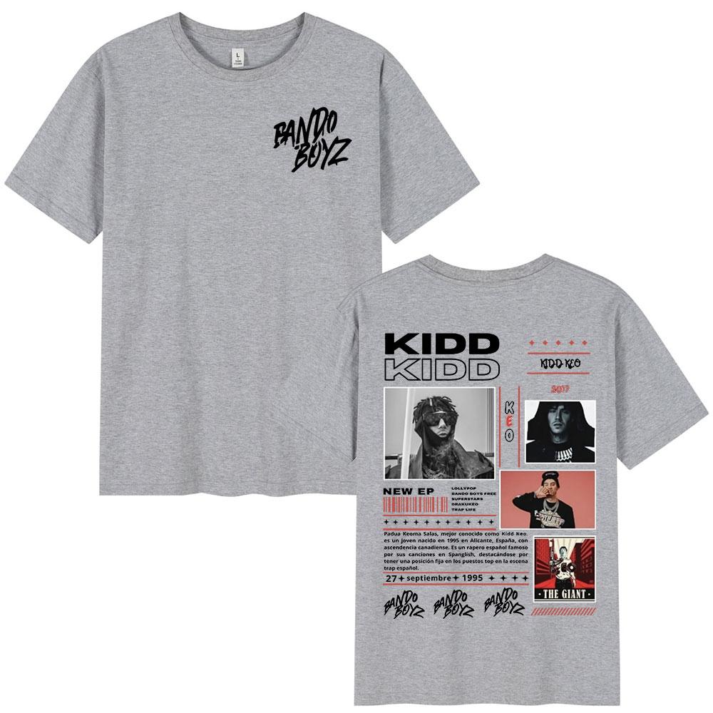 2026 Rapper Kidd Keo Bando Boyz Tour Merch T-shirts Men Fashion Hip Hop T-shirt Summer Casual Cotton Oversized T Shirts