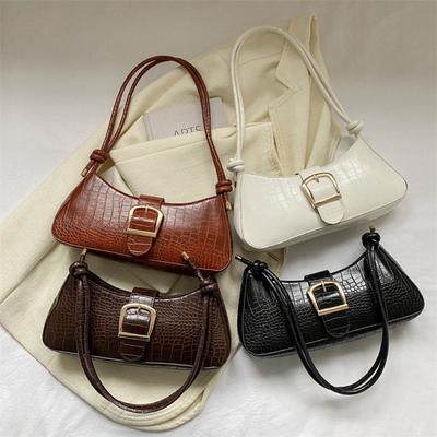 New Women Fashion Shoulder Bag French Small Hand BaguetteS Bag Texture Popular Bag White Underarm Bag Female