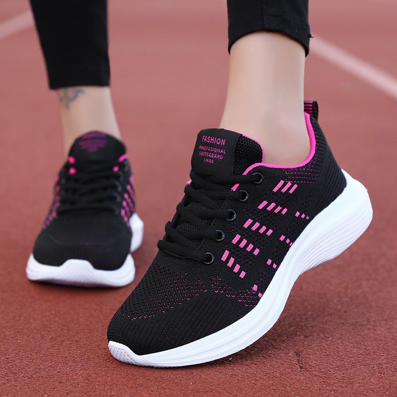 Quanzhou Women's Mesh Breathable Sneakers - Soft Sole Casual Travel & Running Shoes for Military Training Students