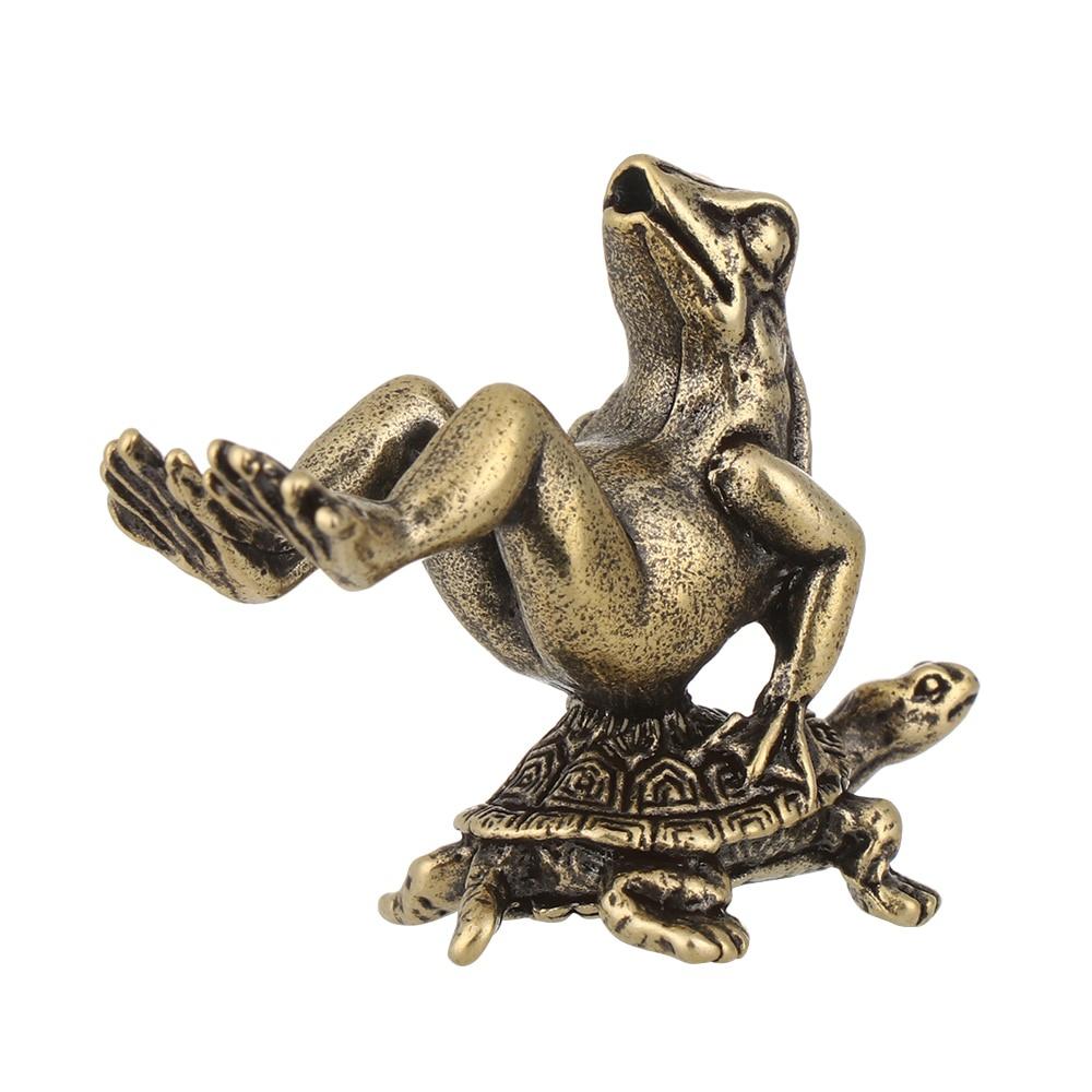 

1 шт. латунна жаба кадило ретро скульптура тварин дзен медитація настільний орнамент черепаха жаба чай домашня тварина тверда статуя ремесло подарунок домашній декор light green