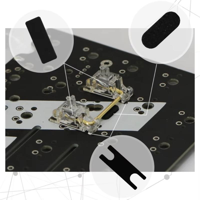 Mechanical Keyboard Steel Plate Satellite Shaft Repair Gasket Satellite Shaft Lower Pad Stabilizers Pad Repair Tool