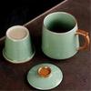 Ceramic Tea Cups,Tea Cup with Infuser and Lid,with Filters Bright and Colorful for Making Tea,Coffee less