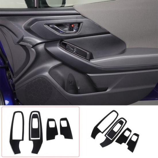Glänzendes Piano-Schwarz Fensterheber-Schalter Verkleidung Aufkleber für Subaru Crosstrek 2024+