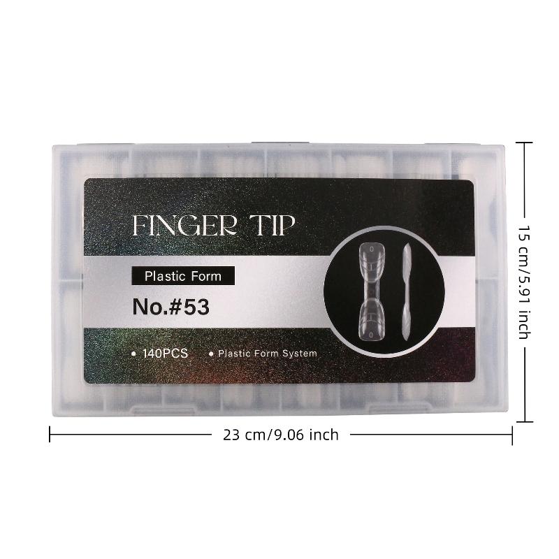 140Pcs 2 In1 Nail Dual Forms Quick Nail Extensions With Scale Crystal Armor Model Full Cover Tips Manicure Tool