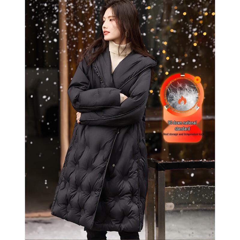 

Demana Winter Snow Women s Mid-Length Hooded 90% Duck Down Pongee Jacket S