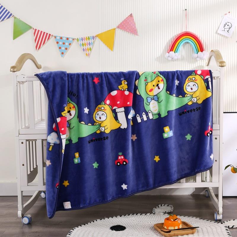 Cute Cartoon Printing Children Blanket Double Side Thicken Warm Kids Throw Blanket Air-conditioned Room Baby Thin Cover Blanket