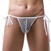 NET LOOP White Drawstring Briefs - NoGenderWear - Transparent Mesh