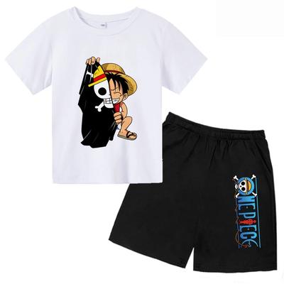 Kids Children's Sets Anime One Pieces Luffy Gear 5 Cosplay Tshirt Boys Luffy  Boy Cartoon Tees Children Summer Short Sleeve Tops
