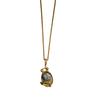 Hand Painted Oil French Revival Literary Necklace Baroque Pearl Collarbone Chain Temperament Earrings Baroque Pearl Chain