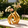 Vase Ornament, Resin Decorative Vase Sculpture, Table Decor for Living Room Bedroom Office Home Balcony Indoor