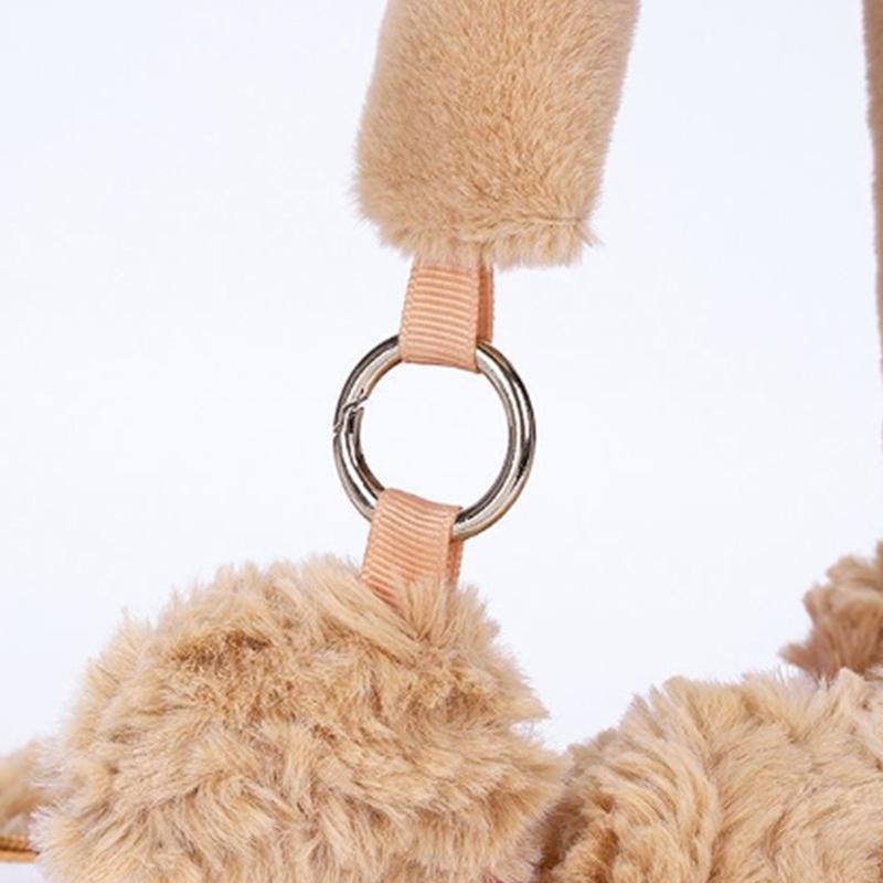 Cute Short Plush Eyeglass Bear Car Tissue Box Tissue Box Garbage Can 2-In-1 Creative Car Armrest Box Cardboard Box Car Interior