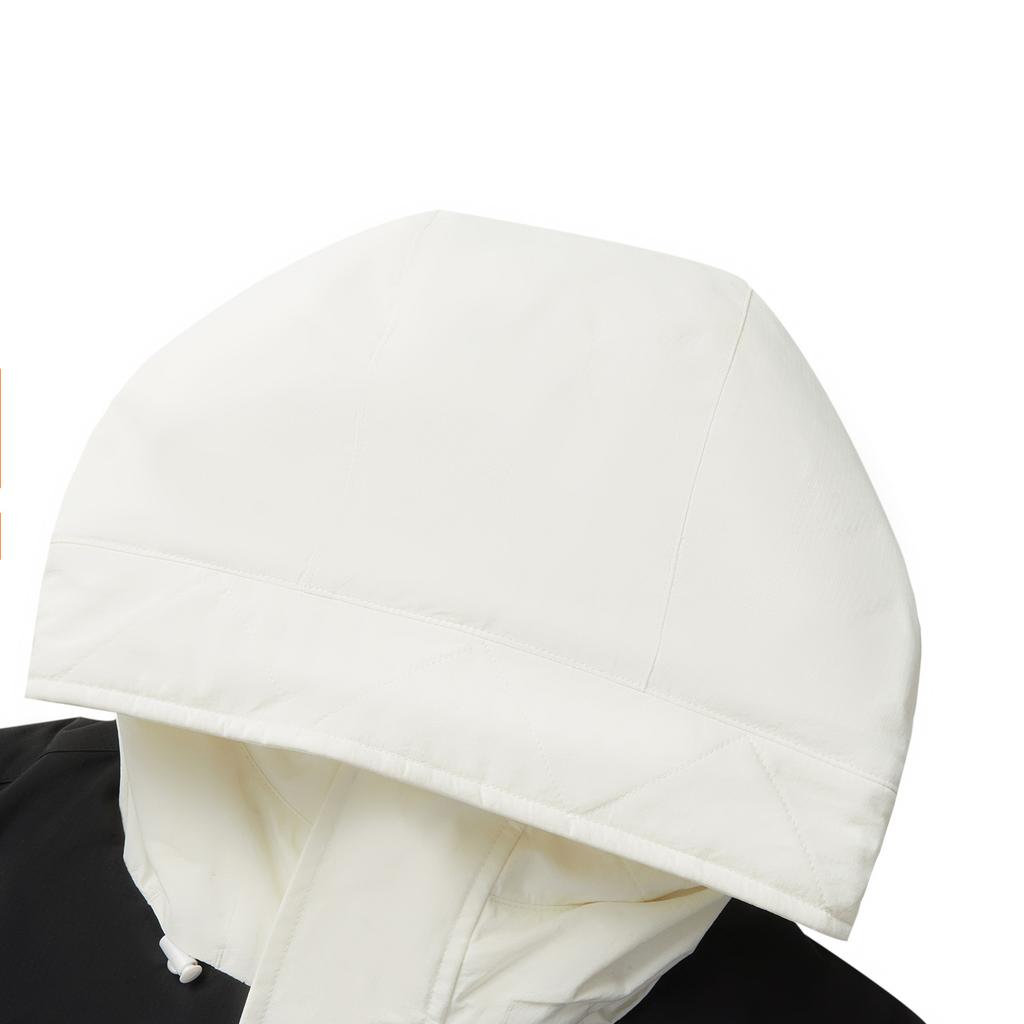 Li-Ning Hot Pot Down Series Water-Resistant Spliced Letter Zipper Hooded Versatile Cold-Resistant Mid-Length Parka Down Jacket AYMU227-4