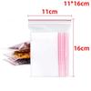 200/100Pcs Thicken Zipper Sealed Bags Clear Plastic Storage Bag for Small Jewelry Food Packing Reclosable Zippers Sealing Pouch