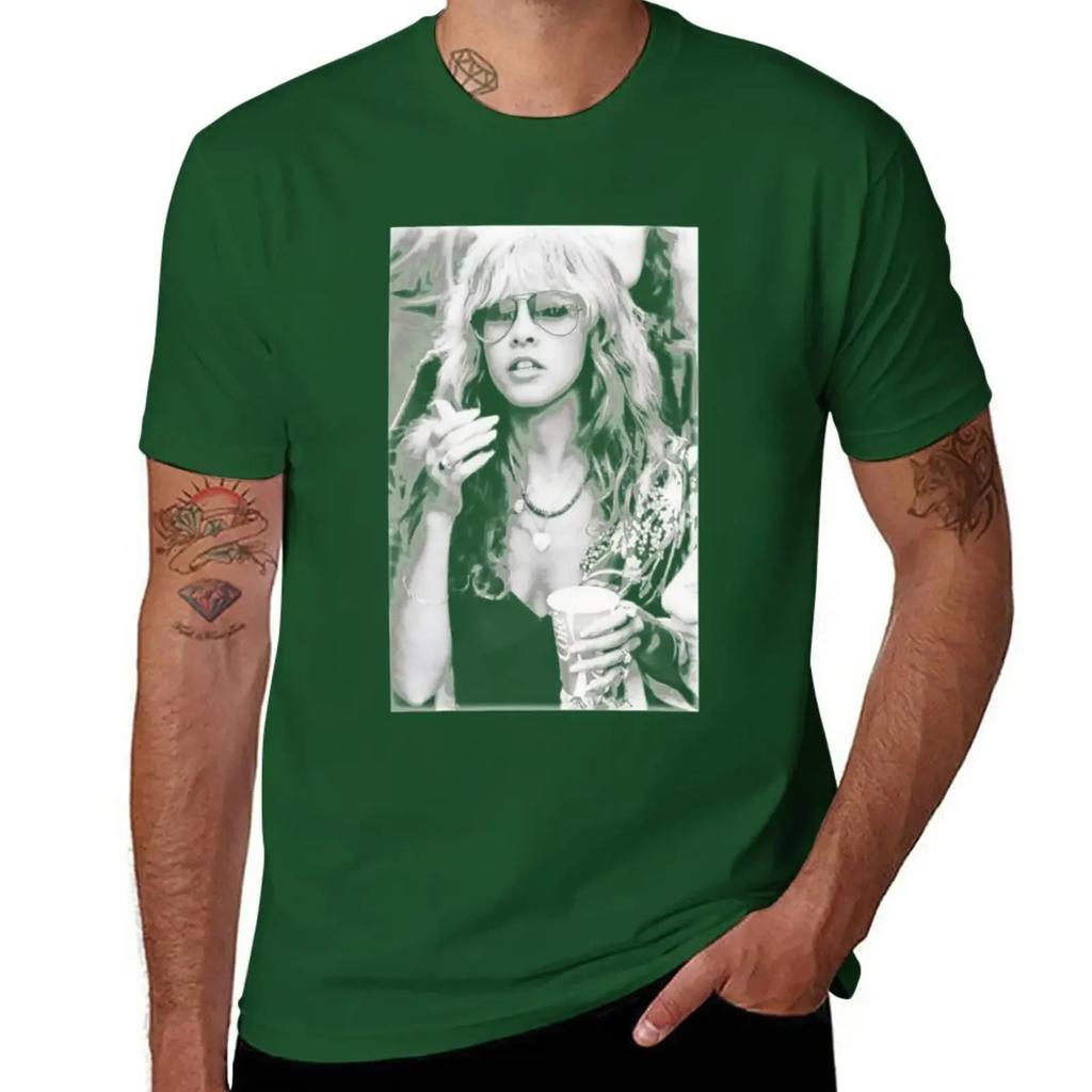 Stevie Nicks Woman T-Shirt Customizeds Anime Men Graphic T Shirts