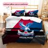 Crystal Palace F.C Pattern Bedding Quilt Set  Home Decoration  Gift (1 * duvet cover + 2 * pillowcase  without core).xwn