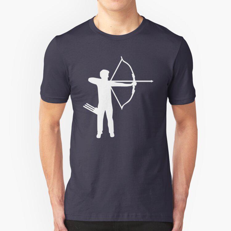 Archery Cotton Black Tees Summer Men 