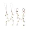Sweet Bell Orchid Tassel Phone Lanyard For Girls Flowers Cell Phone Chains Strap Bag Pendant Decoration