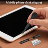 USB TypeC Plug Cover With Cleaning Brush Anti Dust USB TypeC Plug Cover Soft Cleaner Phone Charging Port Cover Set For Phone