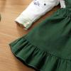 Toddler Infant Kids Baby Girls Floral T Shirt Tops Suspender Skirt Outfits Set