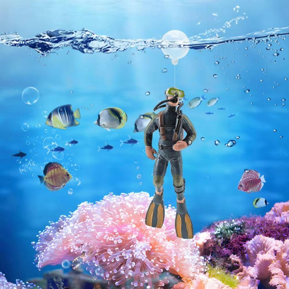 Blue Orange Diver Model PVC Science Fiction Figure New Simulation Doll Decoration Toys