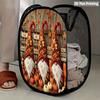 1Pcs Autumn Sunflower Pumpkin Series 3 Pop-Up Laundry Hamper Expandable Mesh Hamper Basket for Room Bedroom Bathroom Organization Contemporary Storage