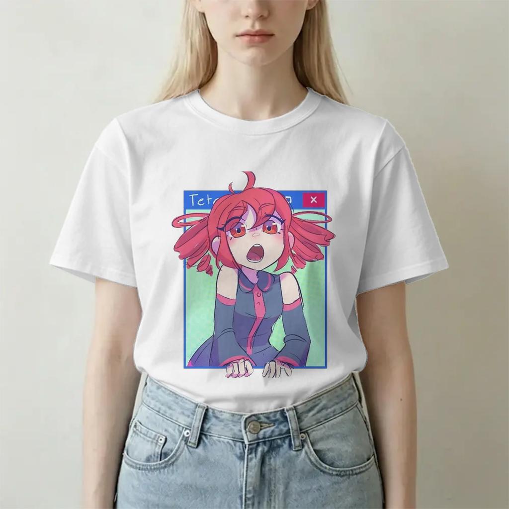 Kasane Teto Window T Shirts Unisex Unisexs Pure Cotton Hipster Tshirt Round Neck Tee Shirt Short Sleeve Clothing Gift Idea