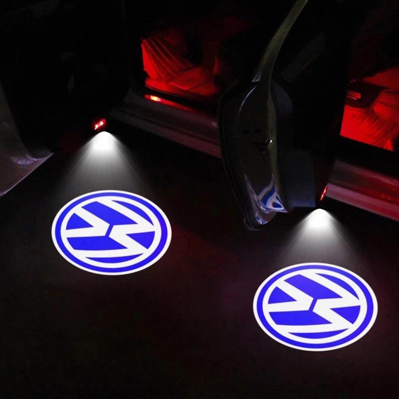 2 For VW Passat B6 B7 B8 B9 Touareg Jetta GTI R Golf 5 6 7 MK6 MK7 LED Car Door Projector Welcome Ghost Shadow Light Accessories