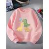 Girls' Crewneck Sweatshirt - Cute Dinosaurs with Balloon And Stars Machine Washable, Spring And Autumn, Sportswear And Casual Wear