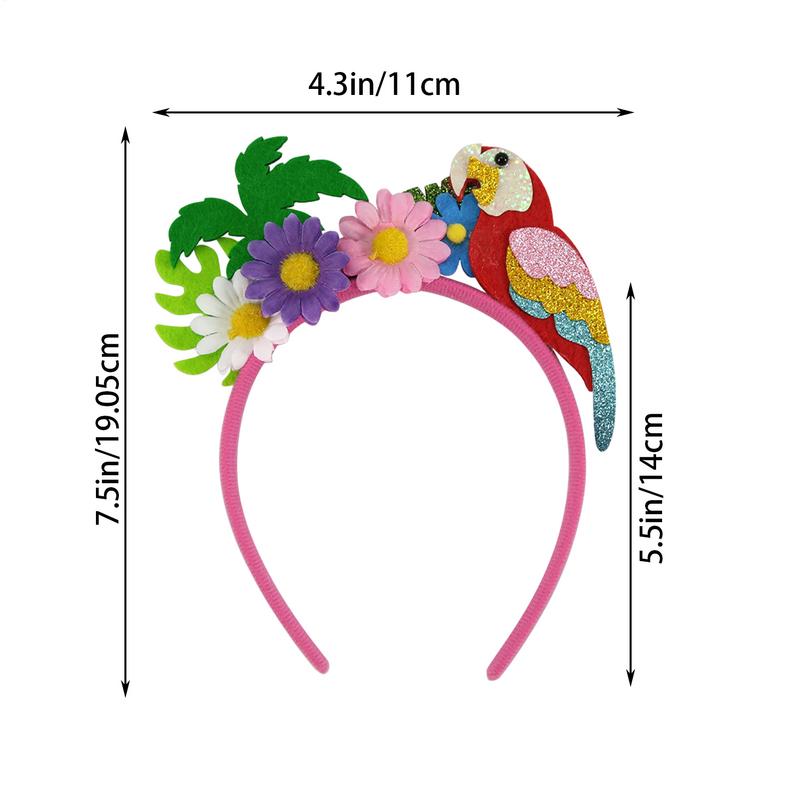 Flower Headband Hawaiian Decorative Flower Hairband Set Of 8 Beach Party Hair Hoop For Kids Adults Carnival Dress Up Floral