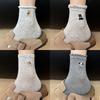 4 Pairs of Female Spring and Summer New Solid Color Embroidery Lace Cute Animal Sport Tube Cotton Socks