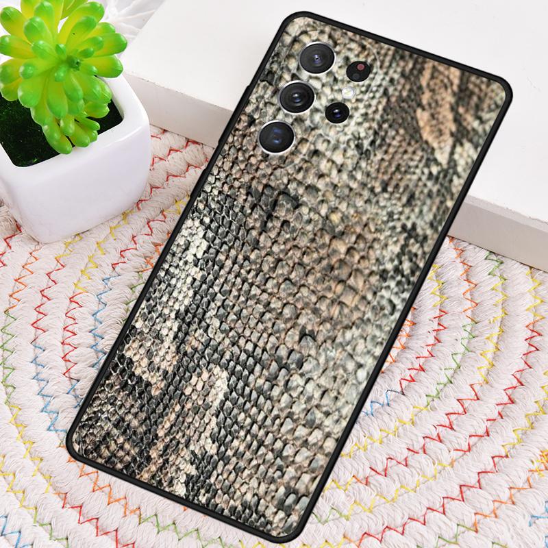 Snake skin texture soft TPU Phone Case For Samsung Galaxy note 10 pro S26 S25 S24 S23 S22 Ultra Plus S21 FE S20 Shockproof Cover