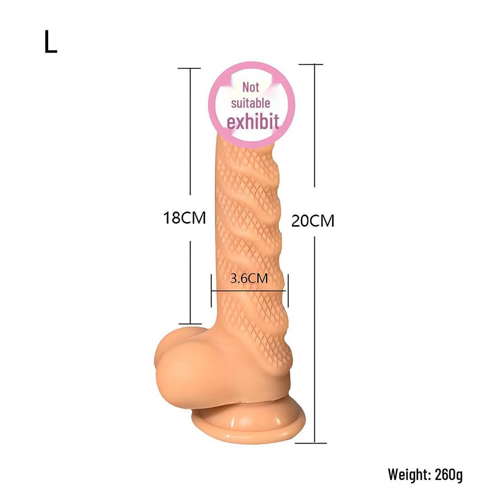 Unisex Realistic Textured Dildo and Anal Plug for Adult Massage and Sensual Exploration.