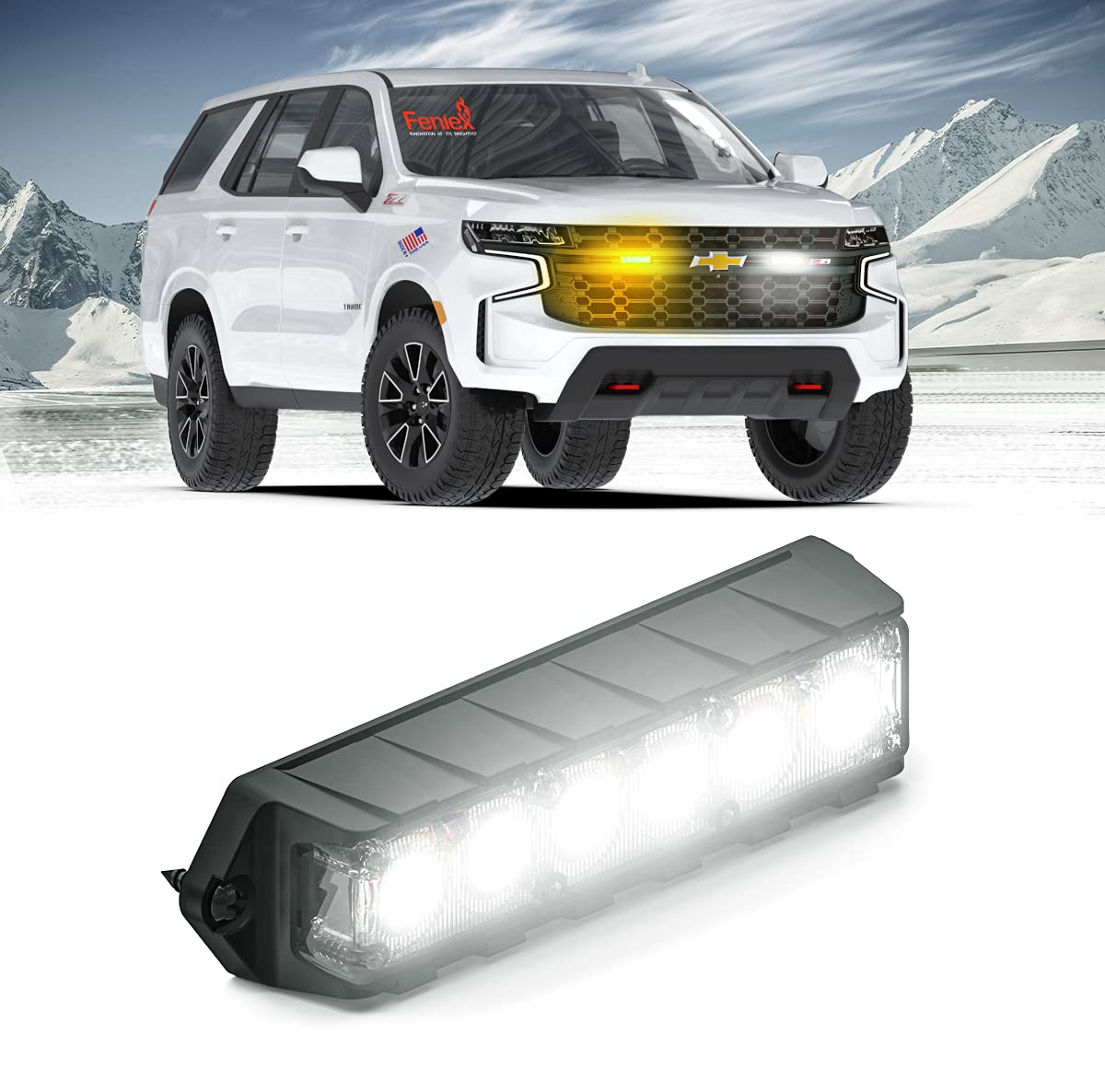

Feniex Fusion-S Surface Mount Aftermarket LED Vehicle Light White Single белый