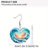 Chic Wave Turtle Acrylic Dangle Earrings For Women 2D Flat Earrings Summer Earrings Y2K Fashion Earrings Vacation Casual Earrings Female Gift