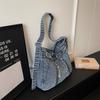 Borsa Tote in Denim da Donna Borsa Grande Capacità Borsa a Spalla Borsa a Tracolla