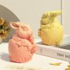 3D Easter Bunny Egg Candle Silicone Mold Rabbit Resin Plaster Resin Ornaments Mould Home Decoration Gifts Candle Making Supplies