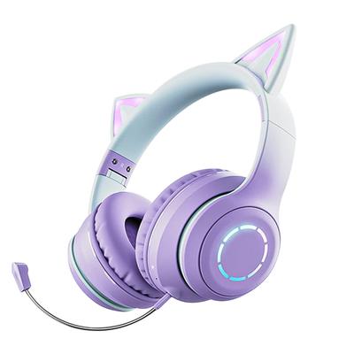 Bluetooth Cat Ear Cat Ear Headset with Rainbow Color Bluetooth Wireless Headphones with Adjustable Wired and Wireless Perfect Gift for and New for and