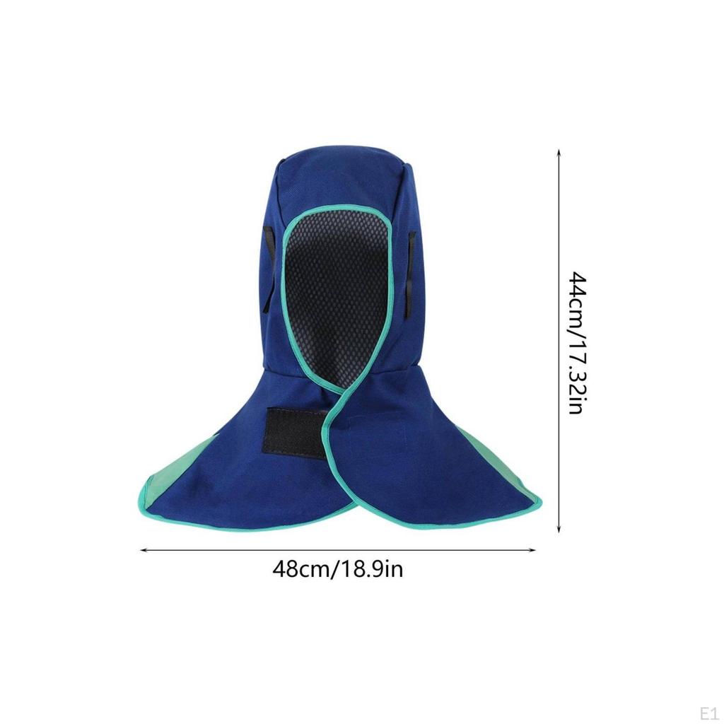 Flame Retardant Welder's Hood Dust Shielded Breathable Heat Resistant Workwear for