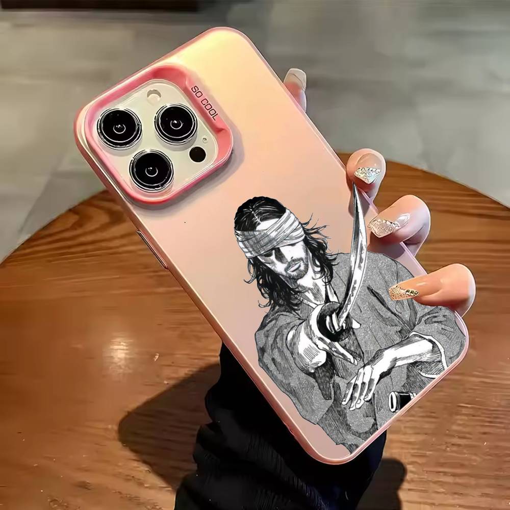 Vagabond M-Miyamoto Musashis Phone Case For iPhone 17 16 15 14 13 12 11 Pro Max Plus Silver candy Matte Cover
