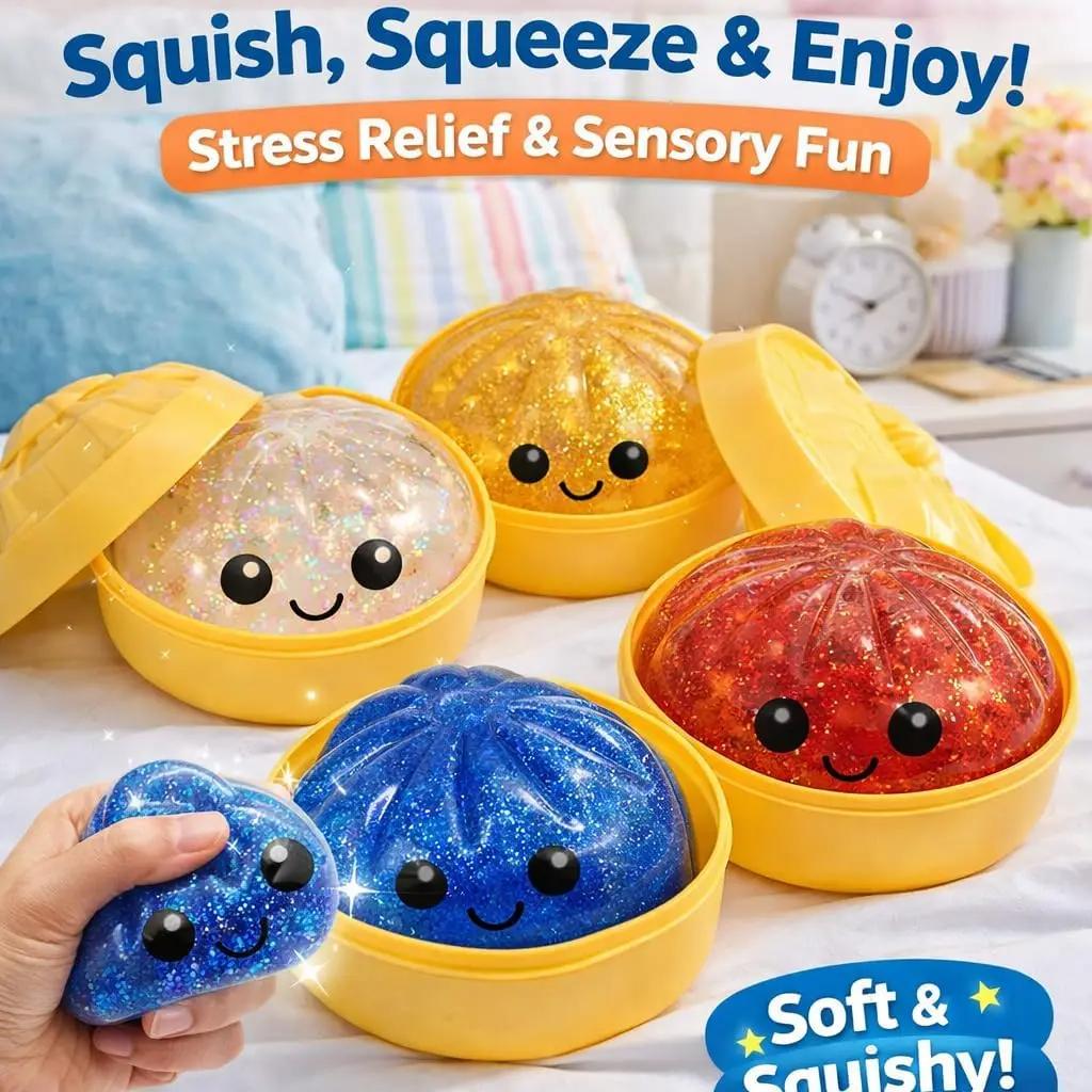 Simulation Flash Dumpling Druckball Langsame Rückfederung Weiches Kneten Dekompression Büro Heimdekor Kinder Erwachsene Geburtstagsgeschenke