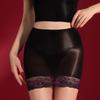 Sexy Women Tube Top Double Use Micro Mini Skirt 6D 912Pin Shiny Smooth Tight Pencil Skirt Lace Sheer See Through Maid Skirt