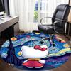 1pc Hello Kitty Chair Carpet for Office, Indoor Non Slip Washable Polyester Fiber Carpet, Mat For Office, Machine Washable