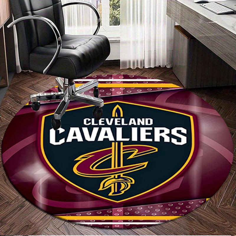 football Cavaliers Logo Round Rug for Livingroom,Bedroom, Palyroom, Chair Rug, Area rug, Circle Carpet, Large Size Fan Christmas gift